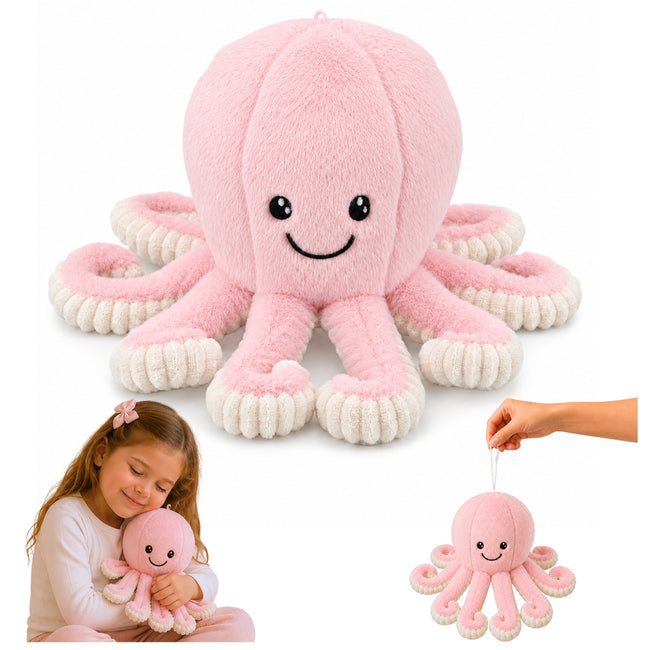 Pluszowa Ośmiornica Maskotka Przytulanka Sprężyste Macki Różowa 30 cm