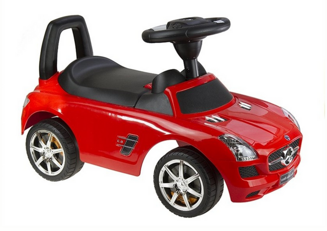 Jeździk Mercedes SLS AMG Pchacz Dla Dziecka Oparcie Schowek Czerwony