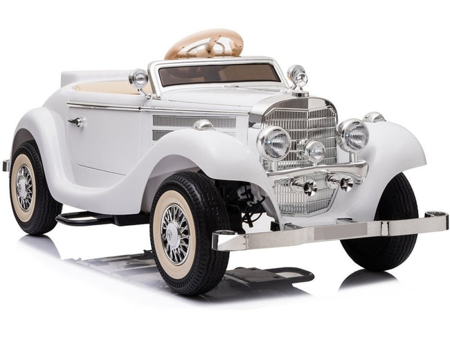 Auto Na Akumulator Mercedes Benz 540K Klasyk Premium Światła LED MP3 Biały