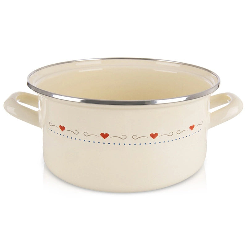 Garnek emaliowany kremowy TONCA 24 cm, 4 l