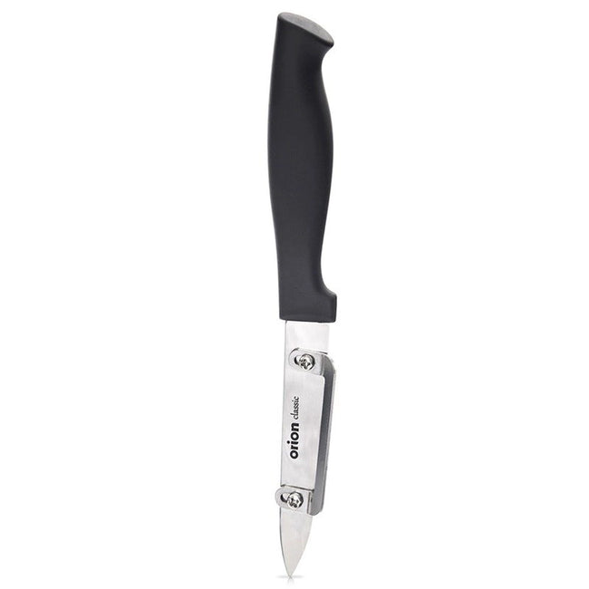 Nóż do obierania obierak do warzyw i owoców pionowy stalowy 19 cm