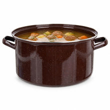 Garnek emaliowany brązowy BROWN 36 cm, 15 l