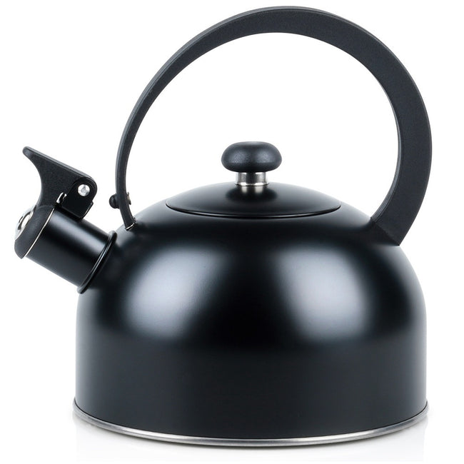 Czajnik z gwizdkiem stalowy czarny 2 l