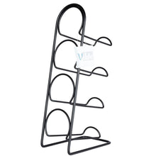 Stojak na wino metalowy czarny 4 butelki 21x43 cm
