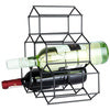 Stojak na wino metalowy czarny 6 butelek 29,5x28,5 cm — zdjęcie 6