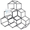 Stojak na wino metalowy czarny 6 butelek 29,5x28,5 cm — zdjęcie 9
