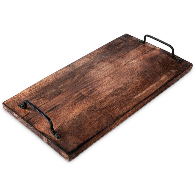 Taca do serwowania drewniana z uchwytami 40,5x21,5 cm