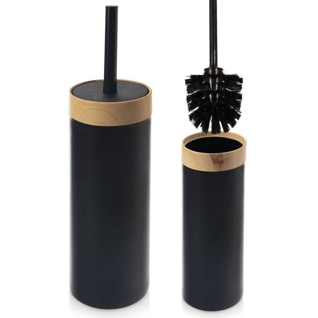 Szczotka do toalety ze stojakiem czarna BLACK