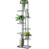 Kwietnik metalowy szary 8-poziomowy 142 cm