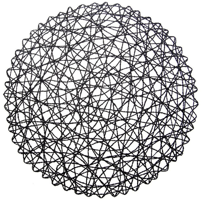 Podkładka na stół papierowa czarna okrągła 35 cm